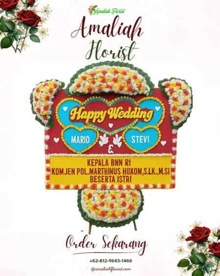 Papan Bunga Pernikahan Pering Sari